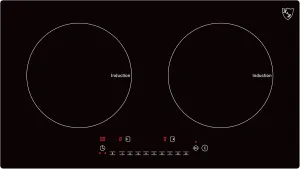 K&H 2 Burner Double Dual 24 Inch Built-in Induction Electric Stove Top Ceramic Cooktop 240V 3100W INDH-3102Hx