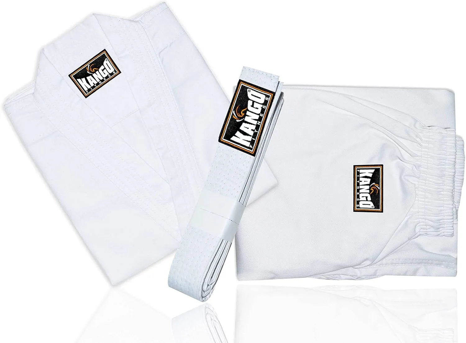 Karate Uniform 8oz for Kids & Adults Midweight Student Karate Gi Martial Arts Uniform Free Belt (White, Size 2/150CM (4'9"-5' 0"))