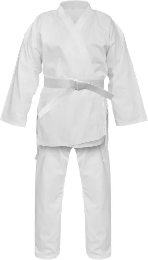 Karate Uniform for Kids & Adults Lightweight Student Karate Gi Martial Arts Uniform Set with Free Karate Belt