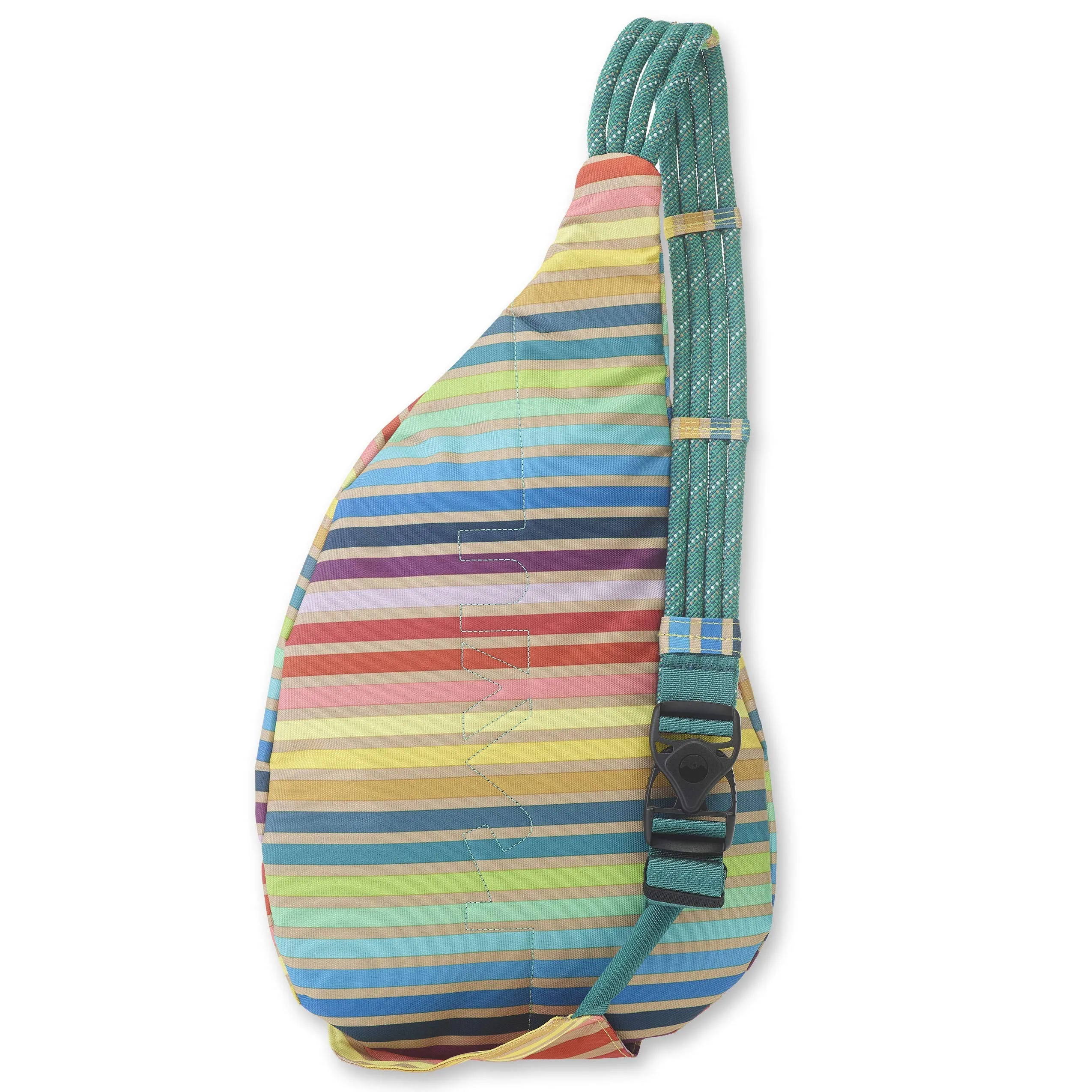 KAVU Original Rope Sling Pack with Adjustable Rope Shoulder Strap, Summer Stripe