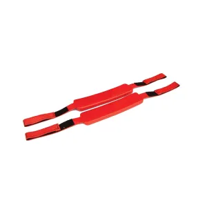 Kemp USA Head Immobilizer Replacement Straps in Red - Pair