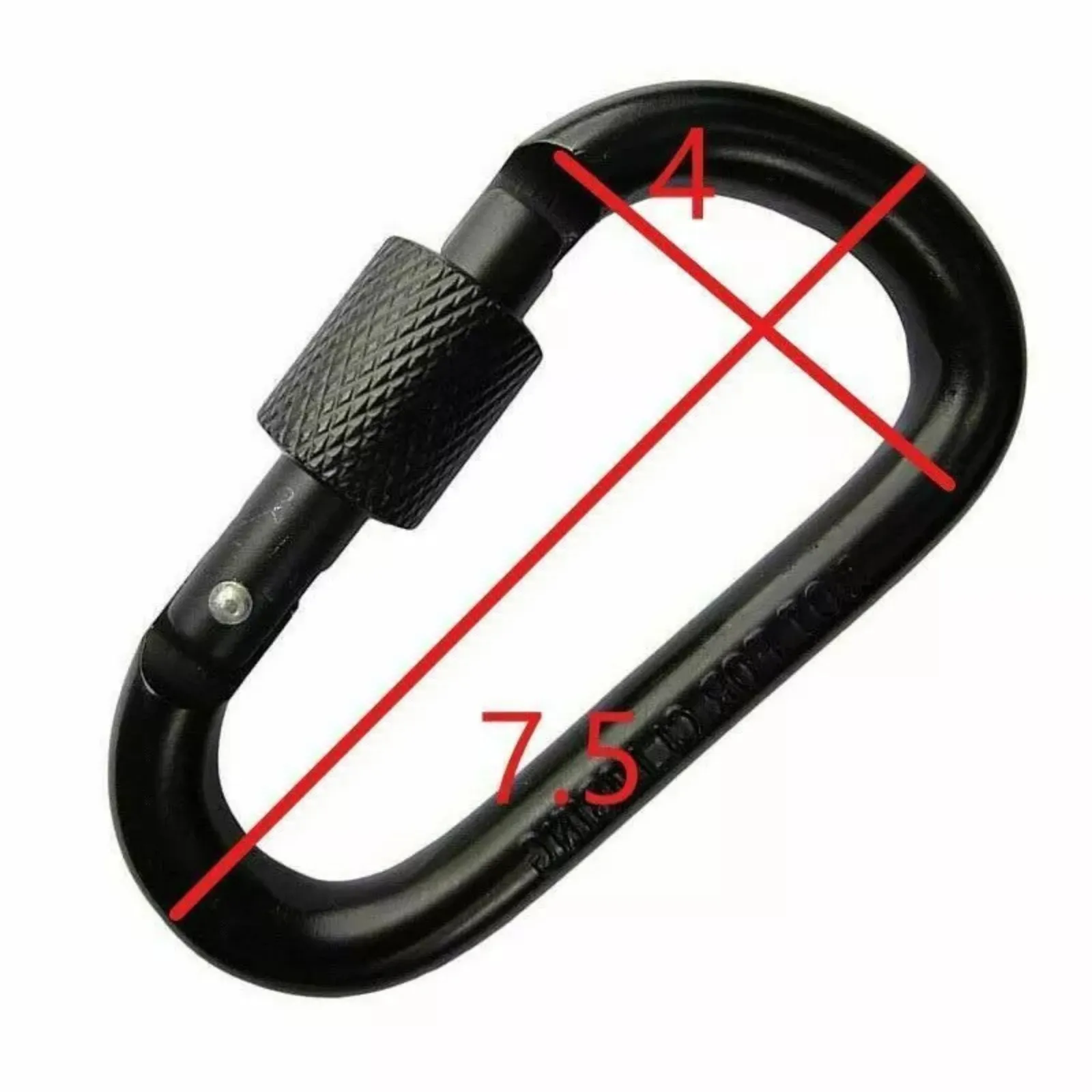 Key Chain Clip Lock Camping Keyring D-Ring Screw Aluminum Snap Hook Carabiner 5x