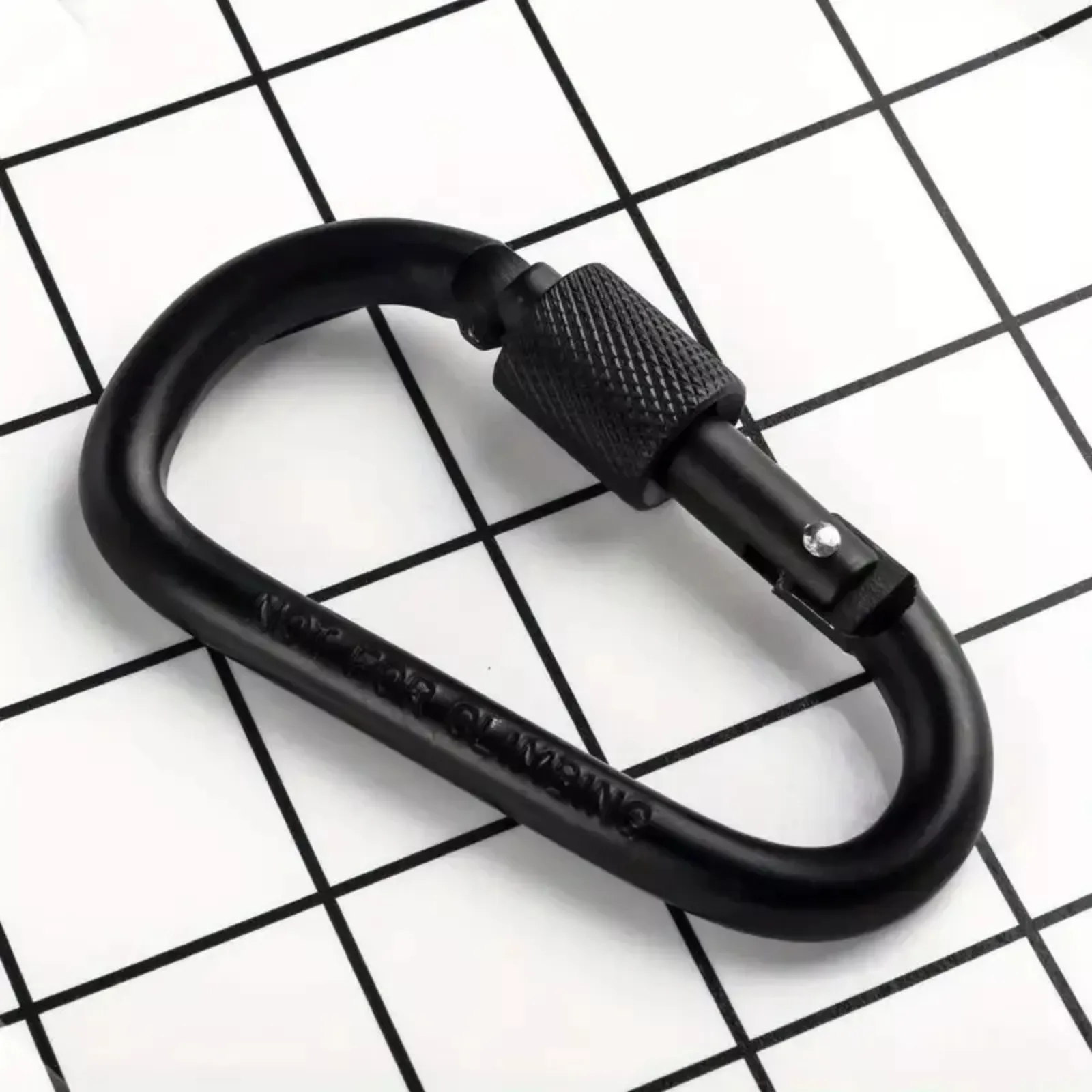 Key Chain Clip Lock Camping Keyring D-Ring Screw Aluminum Snap Hook Carabiner 5x