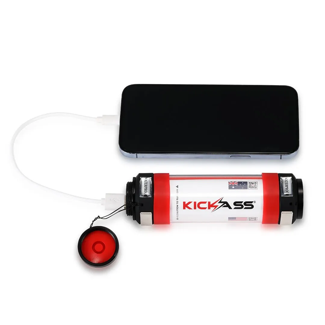 KickAss Rechargeable LED Torch with Power Bank - Small