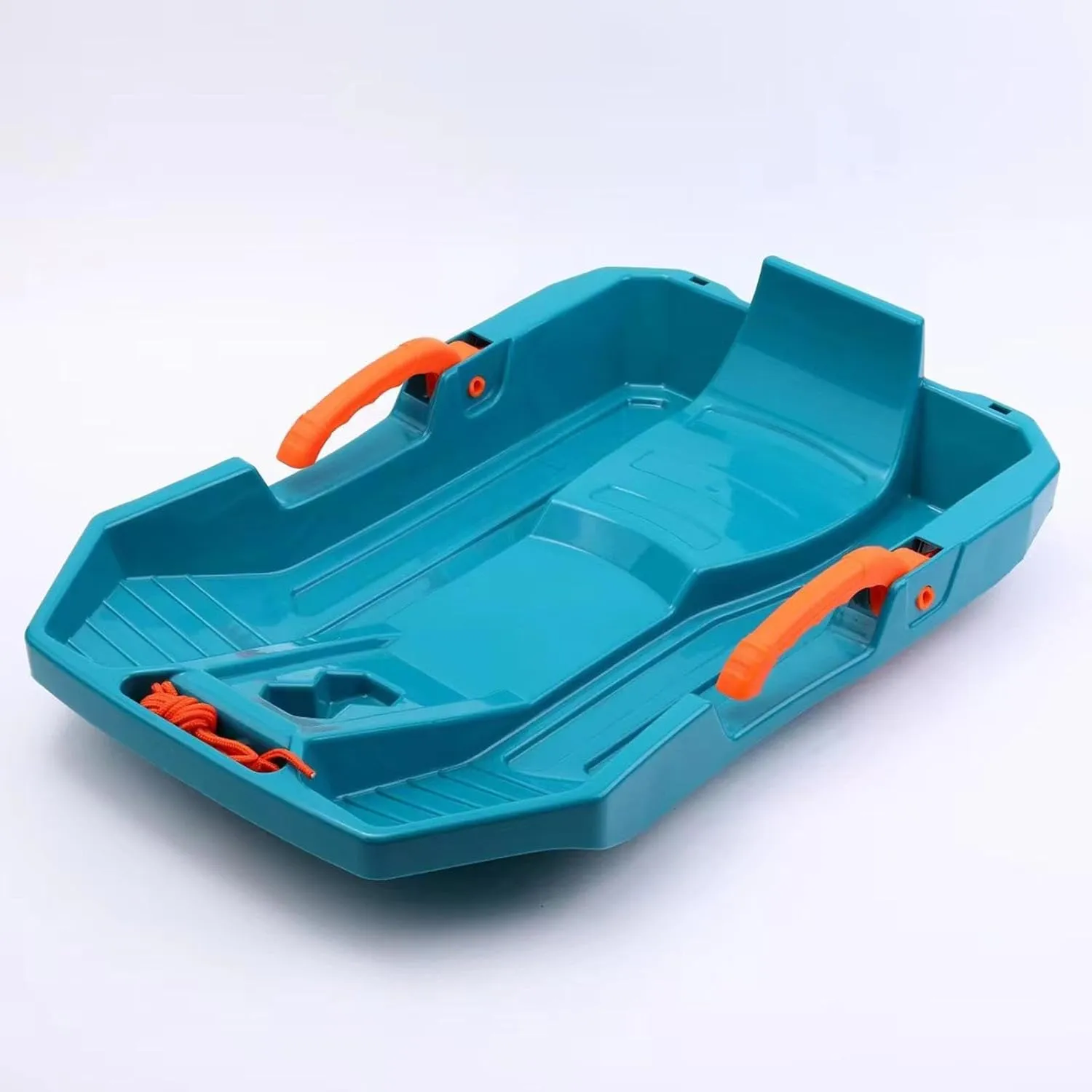 Kids Downhill Snow Sled with Brake Handles with Pull Rope 24.6inch Long Multipurpose for Kids Winter Fun Dunes Sand Sled