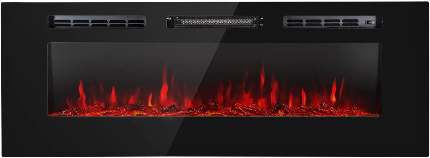 Klarstein Galeras Electric Stove - Electric Stove with 900 or 1.800 W Heat Output, Electric Stove with LED Lighting in 3 Colours, Weekly Timer, 127 x 47 x 13 cm (WxHxD), Black