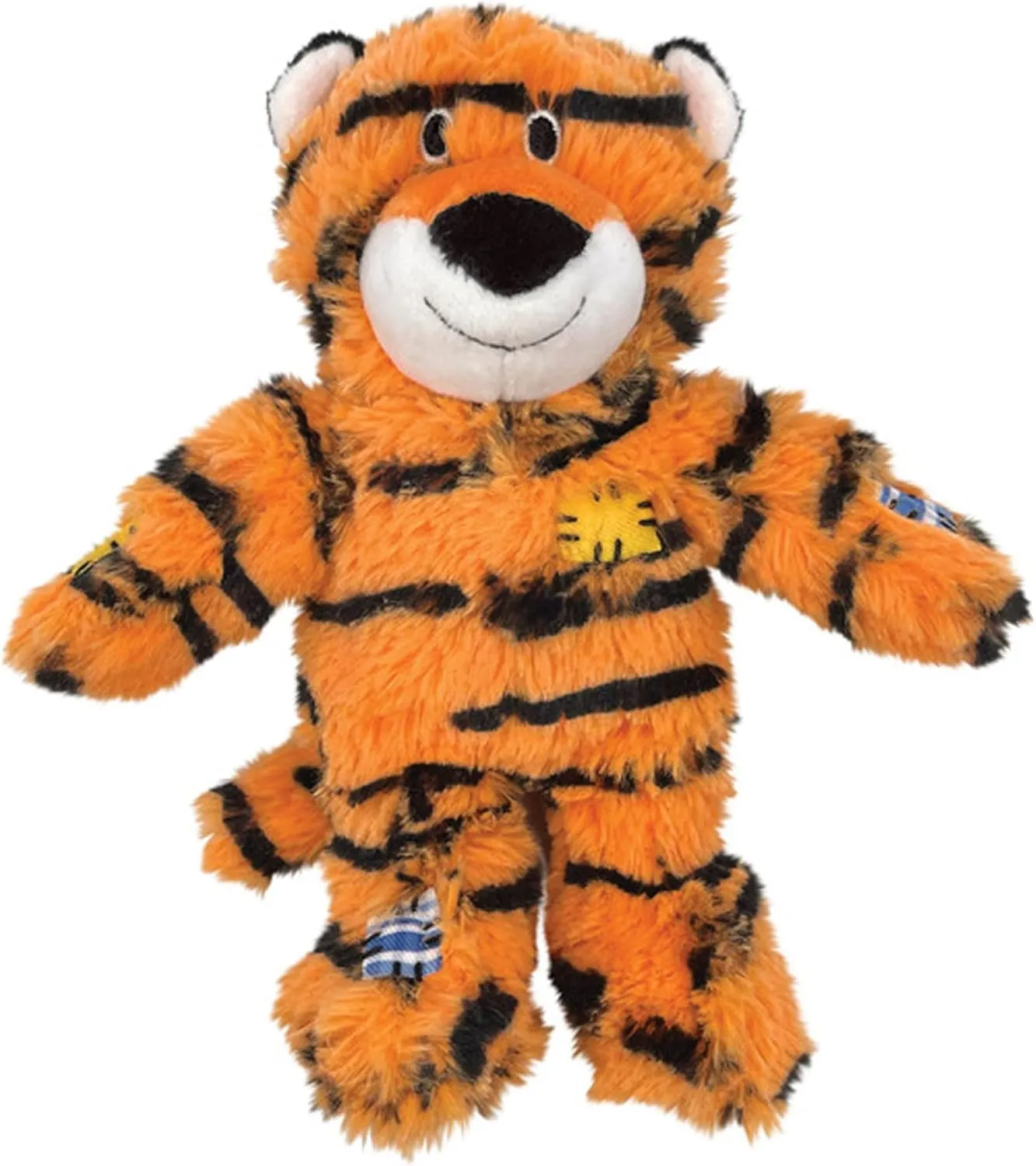 KONG Wild Knots Dog Toys 3 Pack – Bear, Giraffe & Tiger – Durable Plush Toys with Internal Knotted Rope & Squeaker – Soft Outside, Tough Inside – Ideal for Tugging & Chewing (Small/Medium)