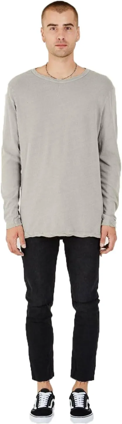 ksubi Men's Faded Grey Loose Morals Cotton Silk Crew