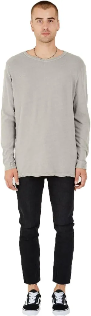 ksubi Men's Faded Grey Loose Morals Cotton Silk Crew