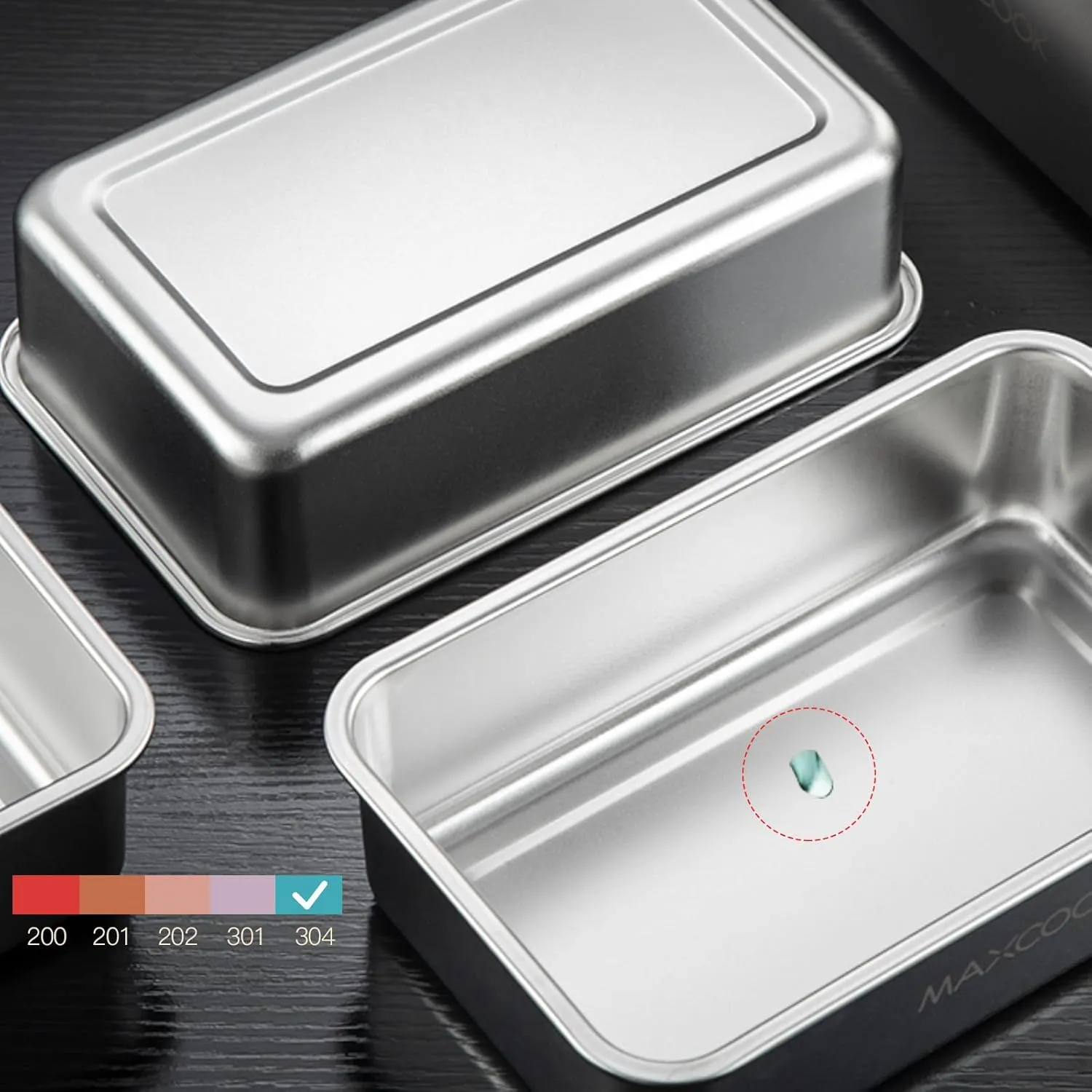 Large Stainless Steel Food Containers with Lids, 64 oz Food Storage Container set, Leak Proof Metal Food Container Bento Box, Snack Container set with Lid (Dishwasher & Freezer Safe, 1900 ml)