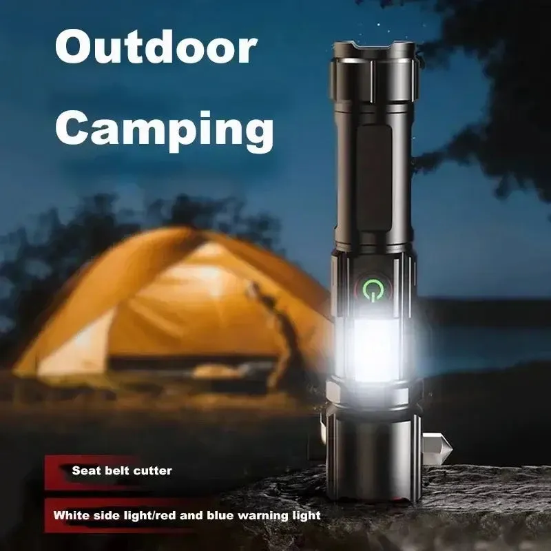 Laser LED Tactical Flashlight With 1Km Range and long lasting backup | Imported