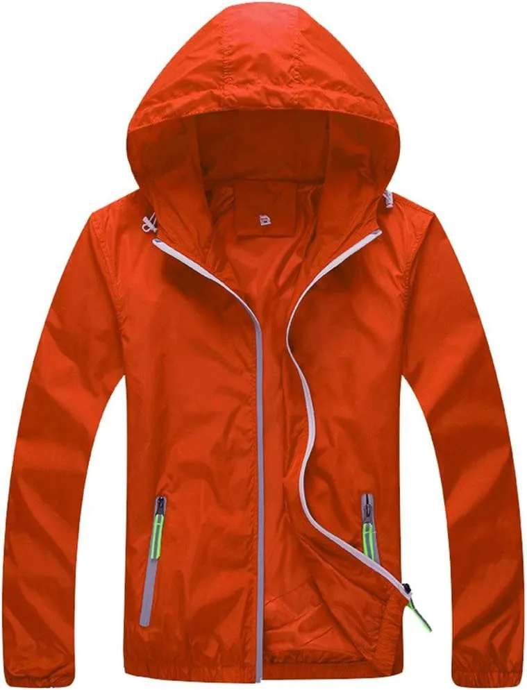 Lasher Womens Lightweight Windbreaker UV Protect Coat Hooded Zip Up Sport Jacket