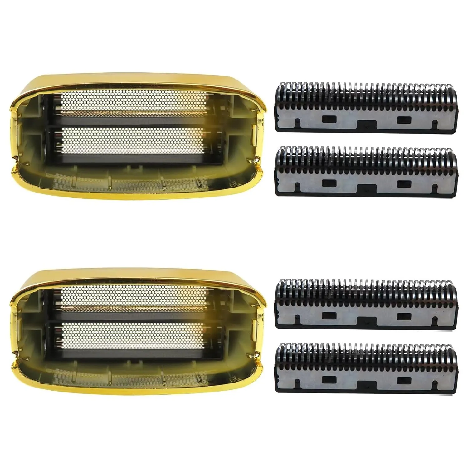 Latest Version 2 Pcs Replacement Gold Foil Double Foil Head for FoilFX02 Silver Shaver FXRF2S