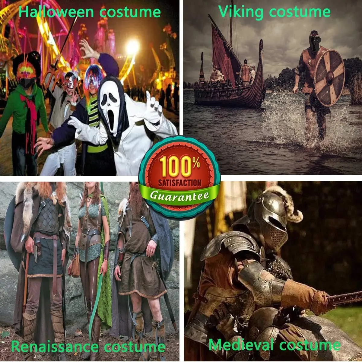 Leather Gauntlet Wristband Medieval Bracers Viking Wrist Guards Archery Guards Bracers Wide Arm Armor Cuff for Women Men 2PCS
