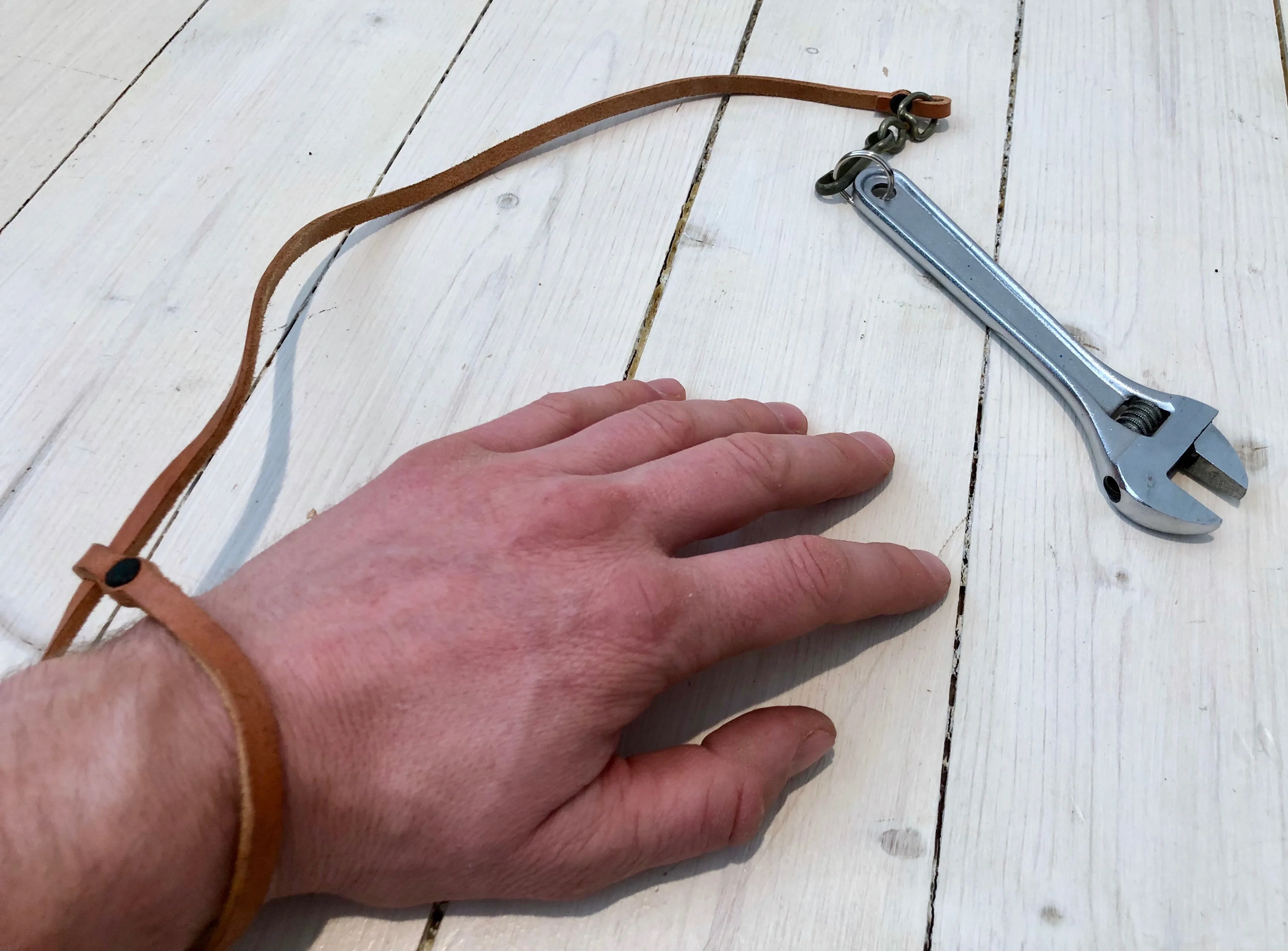 Leather safety strap