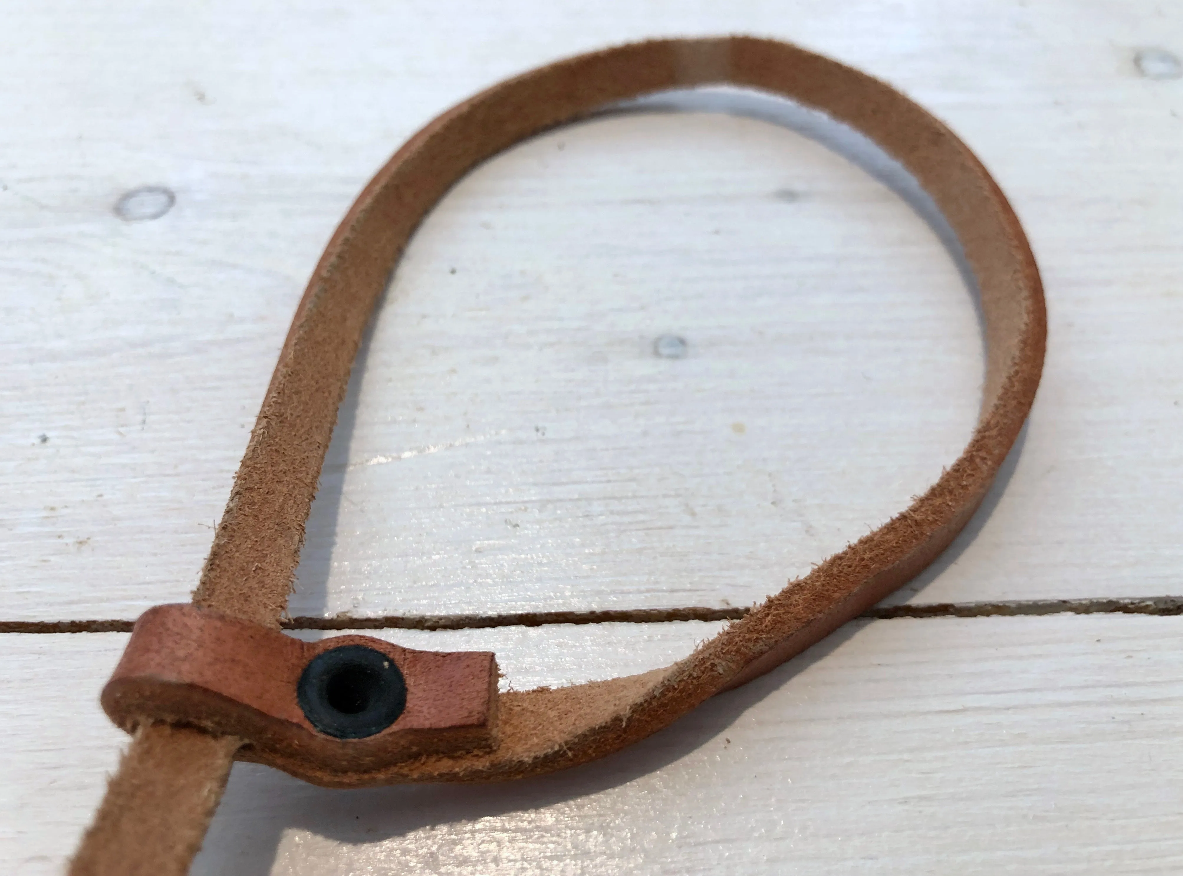 Leather safety strap