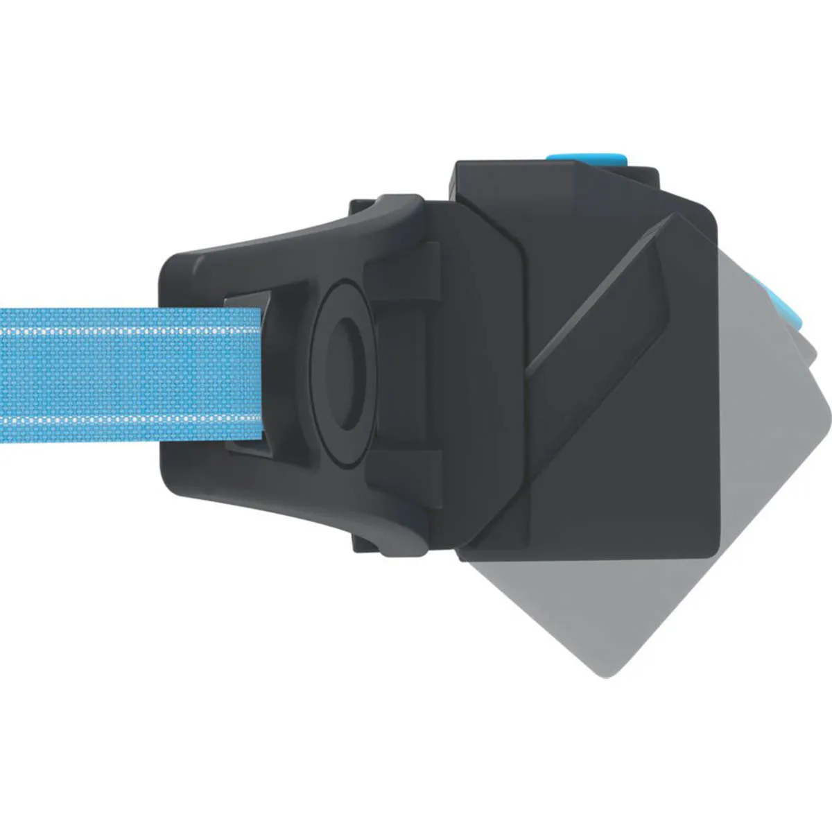 LED Head Torch NEO1R Rechargeable Compact Powerful Tilting Elastic Blue 250lm