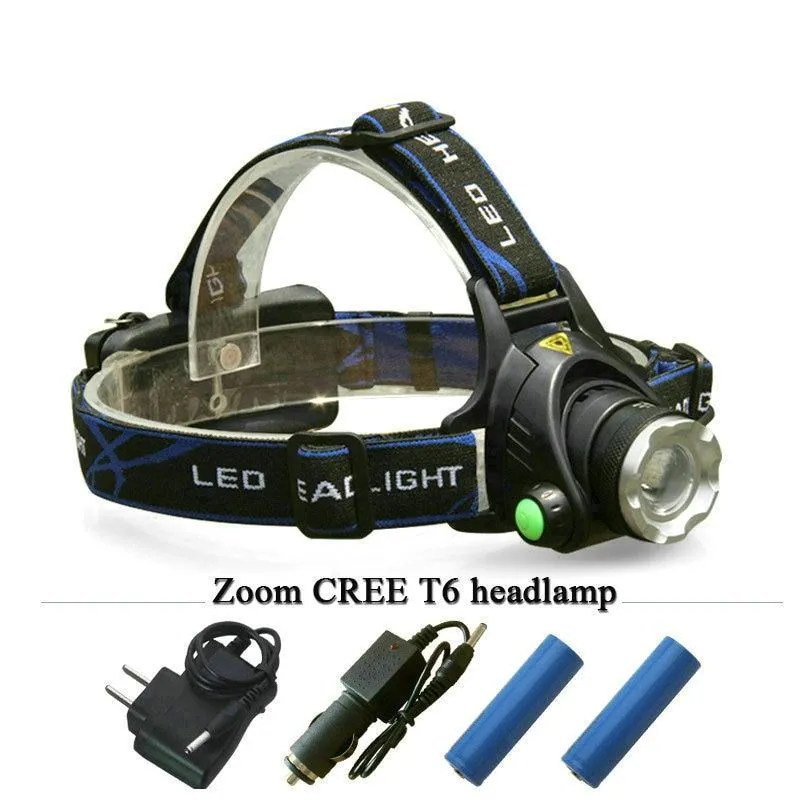 LED L2 Rechargeable head lamp 18650 battery CREE XML T6 Zoom LED Headlamp life waterproof 4 mode head light torch lanterna