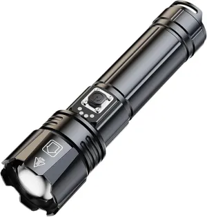 LED Torch Rechargeable Flashlight with High Lumens, High Powered Torches, Powerful Handheld Tactical Flashlight for Emergency Camping Hiking Gift