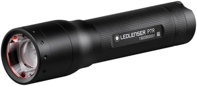 Ledlenser 9408-R Taschenlampe P7R, Powerful 1,000 Lumens-Rechargeable with Magnetic Wall mounting Charger, 3.7 V, Black, S