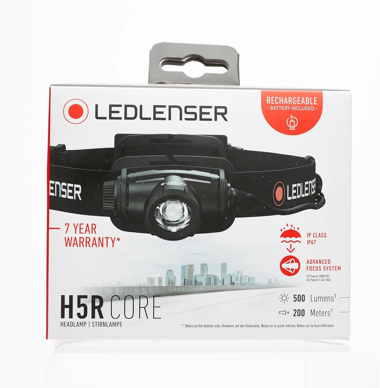 Ledlenser H Core Series LED Headlight, Rechargeable, Battery Operated, Choose from, Maximum Luminous Flux from 350 lm to 3,500 lm, Genuine Japanese Product