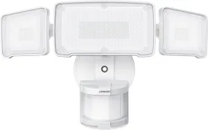 LEPOWER LED Security Lights Motion Sensor Light Outdoor, 38W 4200LM Light, 5500K, IP65 Waterproof, 3 Head Detected Flood Light for Garage, Yard, Porch (White)