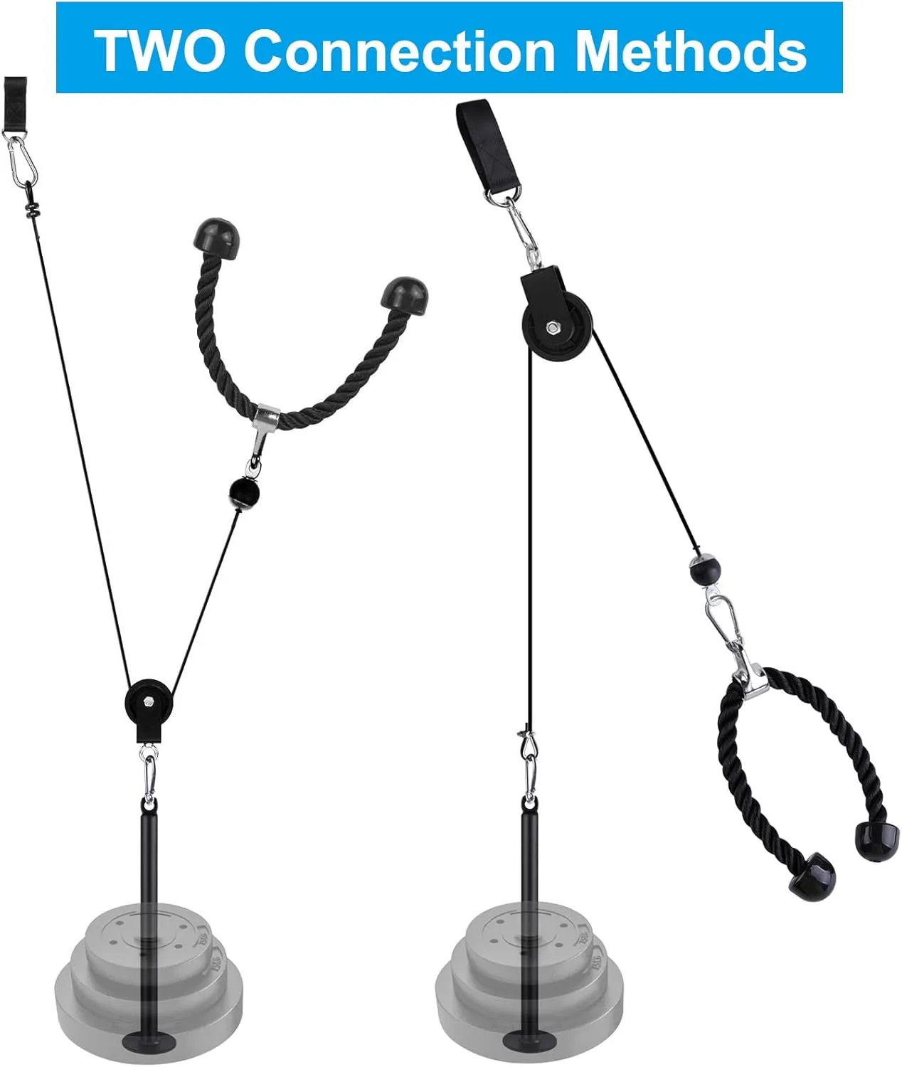 LFJ LAT Pull Down and Lift Weight Pulley System Cable Machine Pulley Attachment for Triceps Pull Down, Biceps Curl, Back, Forearm, Shoulder Home Gym Equipment