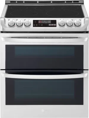 LG - 7.3 Cu. Ft. Smart Slide-In Double Oven Electric True Convection Range with EasyClean and 3-in-1 Element
