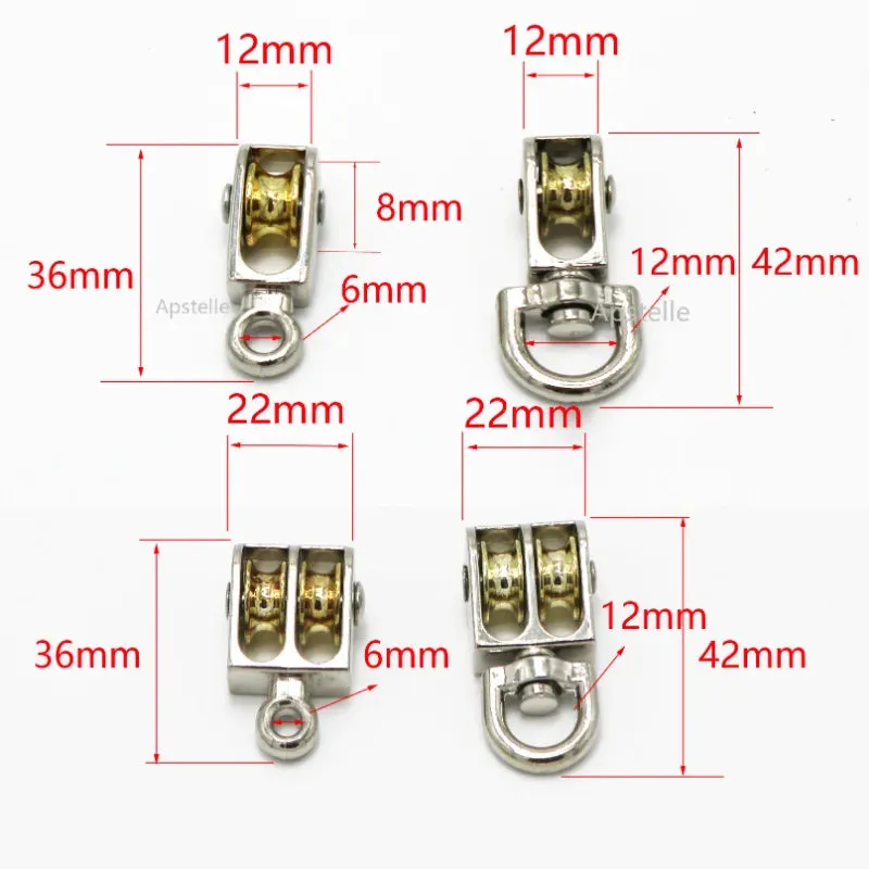 Lifting Rope Roller Pulley Wheel Climbing Mini Pulleys Metal Sheave Zinc Alloy Katrol Wiel