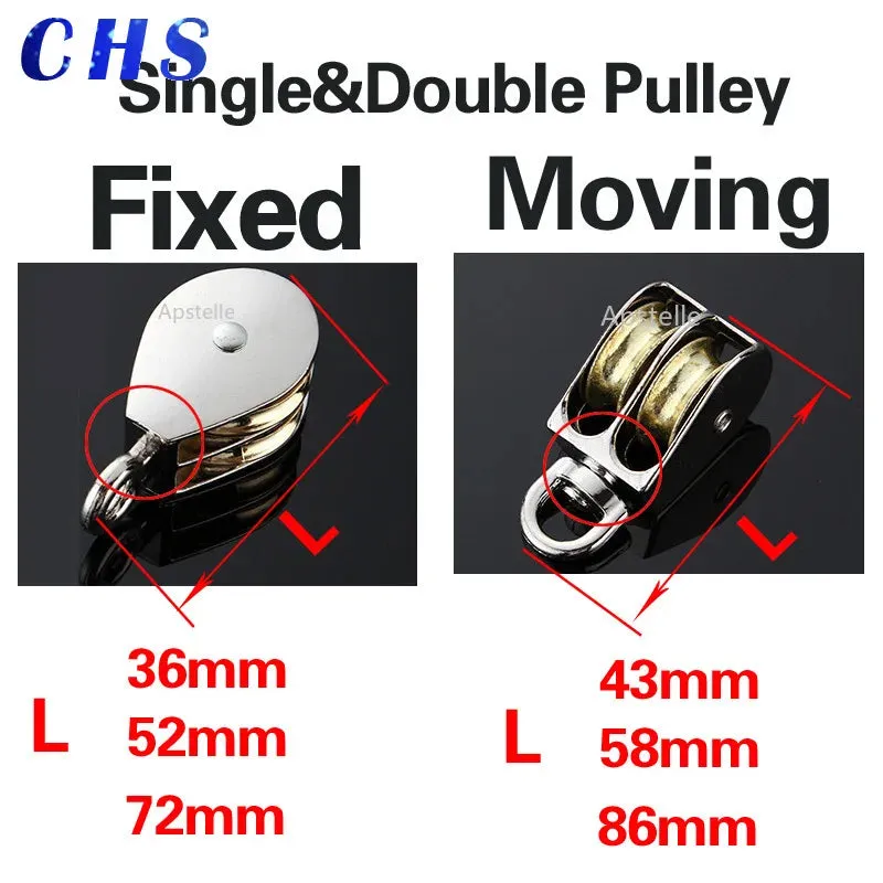 Lifting Rope Roller Pulley Wheel Climbing Mini Pulleys Metal Sheave Zinc Alloy Katrol Wiel