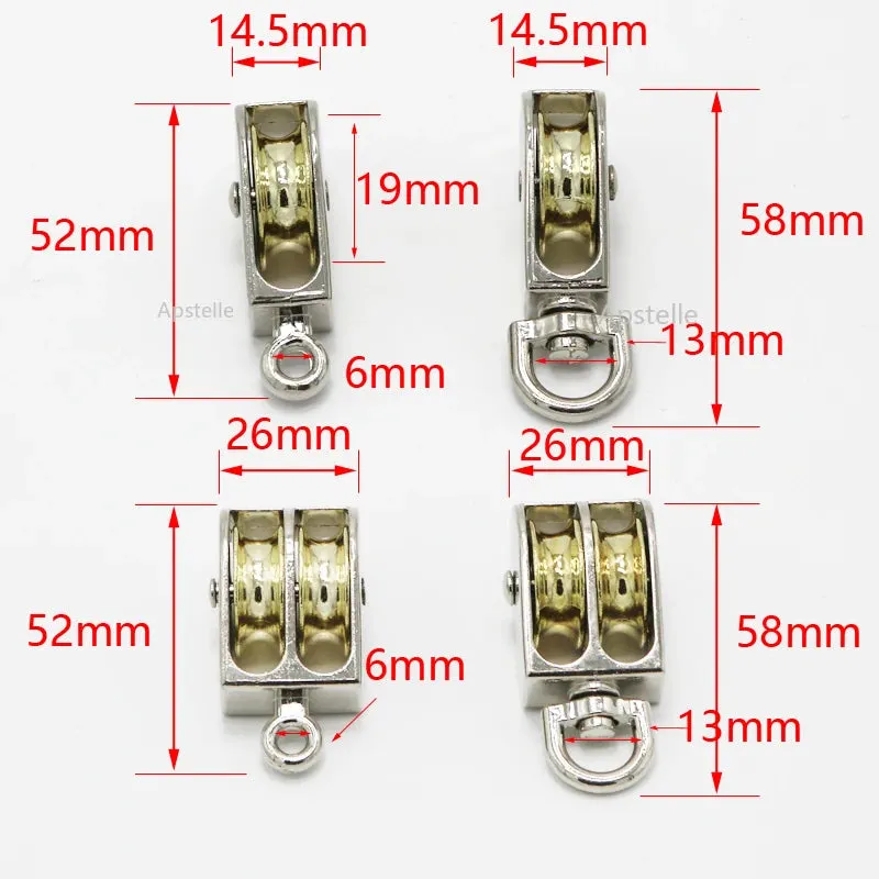 Lifting Rope Roller Pulley Wheel Climbing Mini Pulleys Metal Sheave Zinc Alloy Katrol Wiel