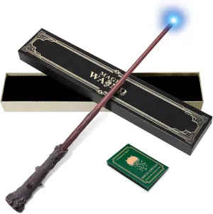 Light Up Magic Wizard Wand with White Lighting Rechargeable Illuminating Witch Sorcerer Wand for Kids Cosplay Collection, Instinct