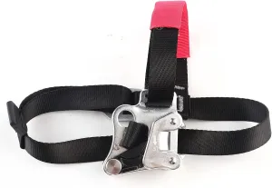 Lightweight Aviation Aluminum Foot Ascender for Mountaineering, Rock Climbing, Rescue with 120KG Load Capacity, Suitable Rope 8-13mm (Left foot/silver)