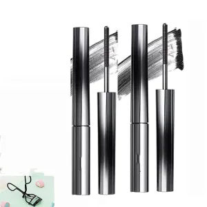 Lijieyou Curling Iron Mascara, Doll Curling Iron Mascara Waterproof, Iron Wand Mascara, Metal Mascara for Long Lasting Waterproof and Sweatproof (2PCS Black)