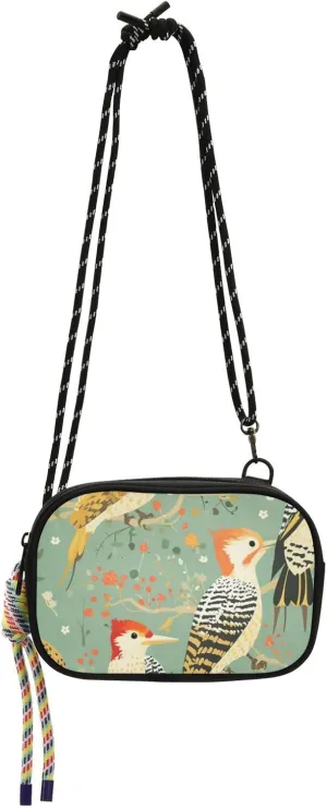 linqin Woodpecker Birds Womens Side Bag Crossbody Practical Shoulder Handbags with Credit Card Slots for for Men Hiking