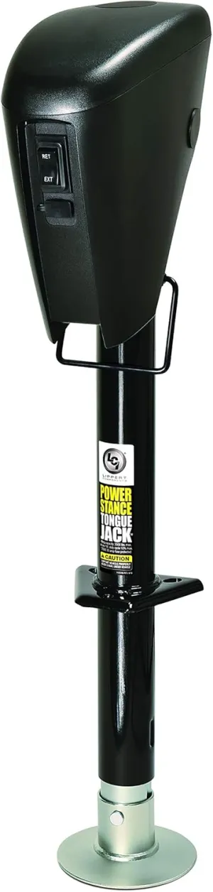 Lippert Components - 813748 Power Stance Tongue Jack with Optional 2-Way to 7-Way powering System for RVs