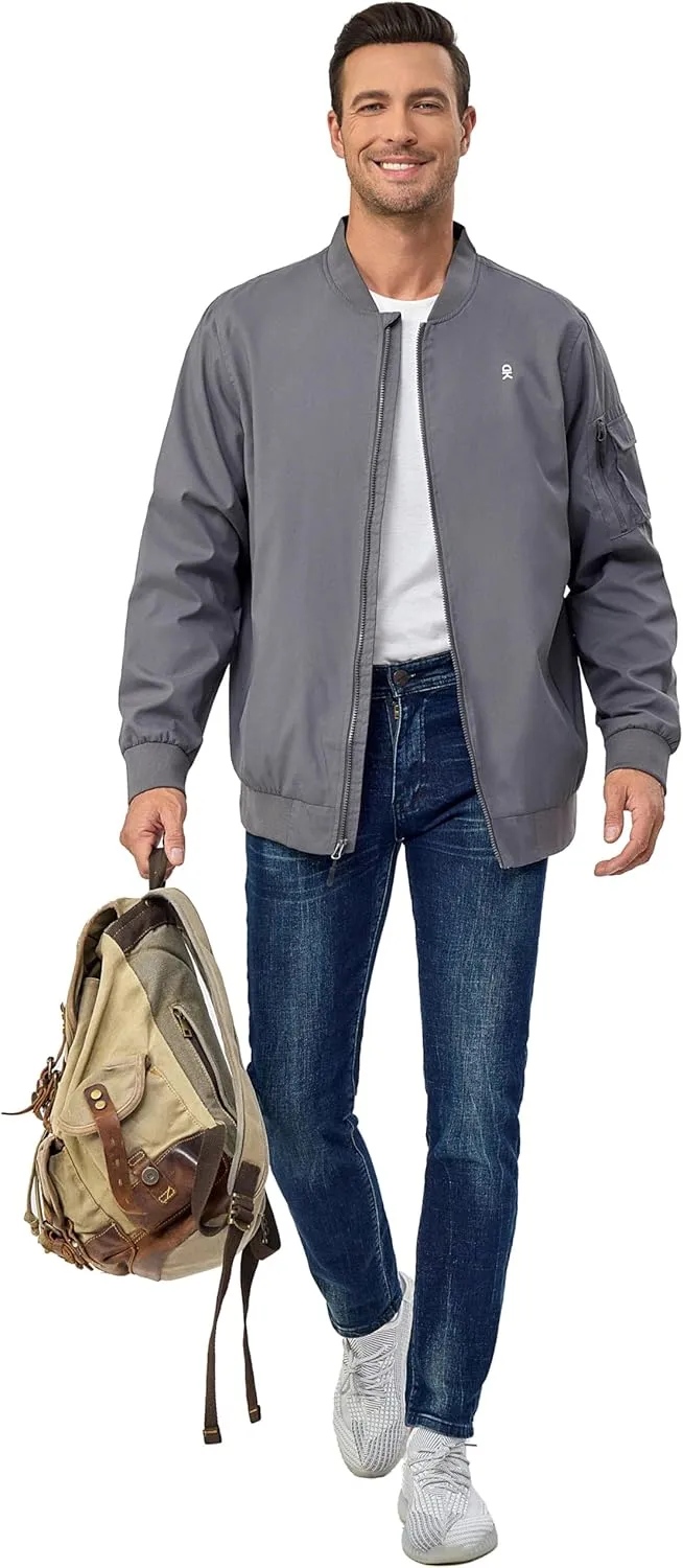 Little Donkey Andy Men's Lightweight Bomber Jacket Causal Fashion Flight Windbreaker Fall Spring Outdoor Coat