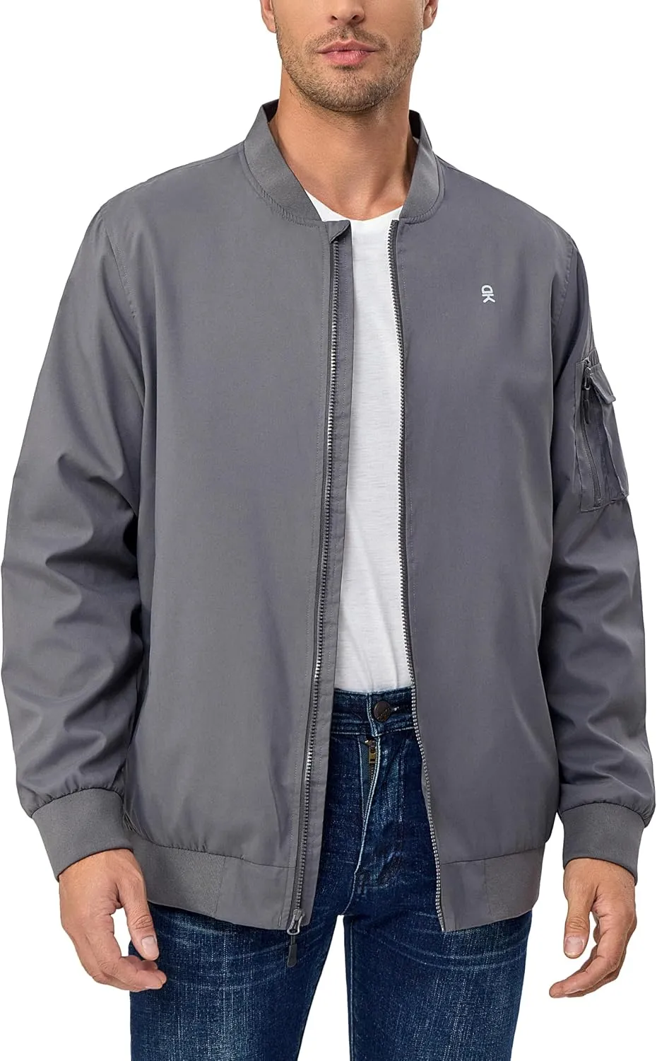 Little Donkey Andy Men's Lightweight Bomber Jacket Causal Fashion Flight Windbreaker Fall Spring Outdoor Coat