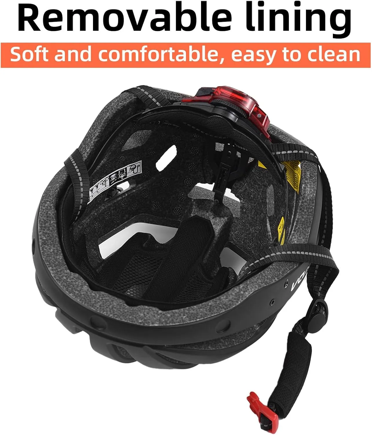 Lixada Bike Helmet Adult with USB Rechargeable LED Mountain Bike Helmet Adjustable Cycling Helmet for Men Women MTB Helmet 54-62 cm