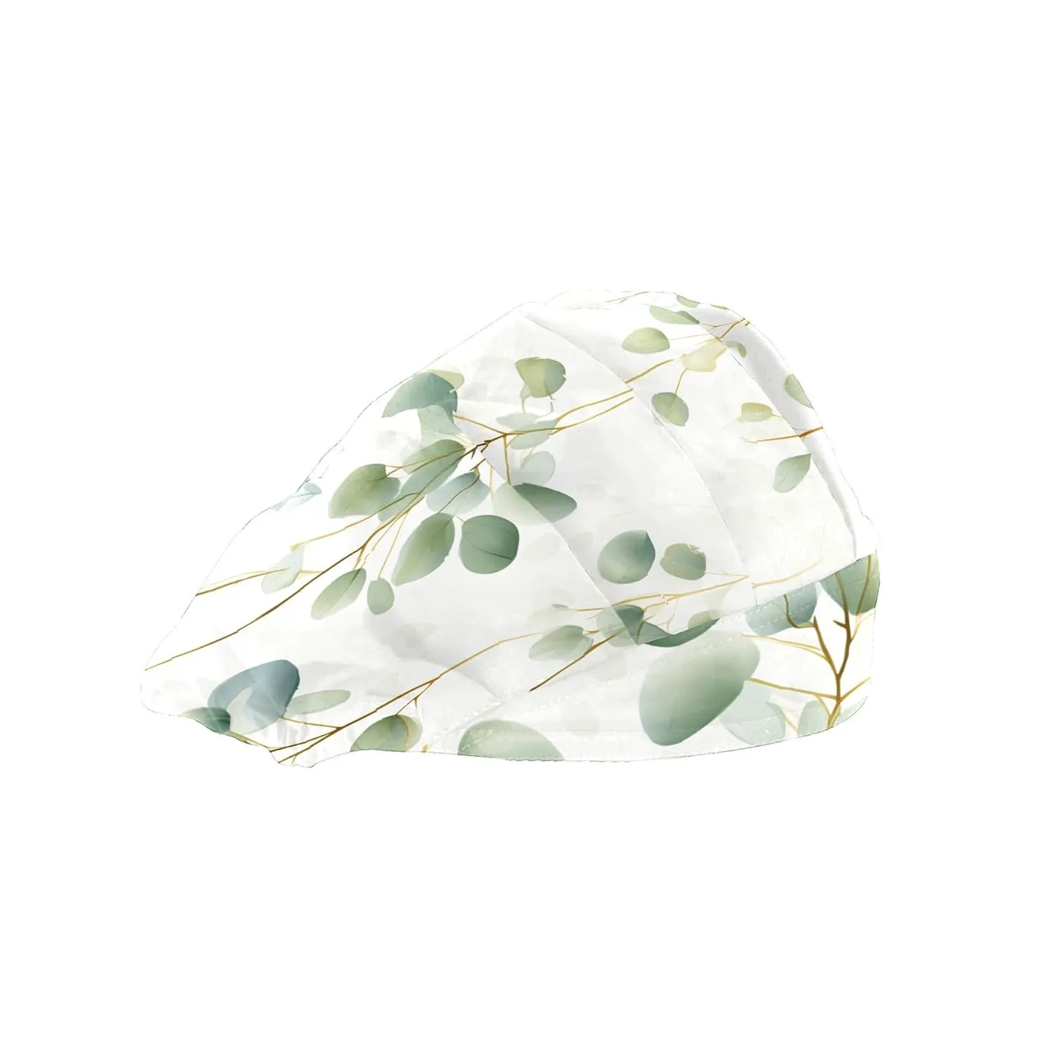 Luxury Shower Cap for Women Green Eucalyptus Reusable Waterproof Shower Cap Holiday Gifts Hair Shower Cap Fashionable Shower Cap with Adjustable Elastic Band for all Hair Lengths