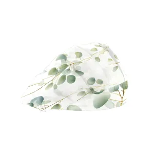 Luxury Shower Cap for Women Green Eucalyptus Reusable Waterproof Shower Cap Holiday Gifts Hair Shower Cap Fashionable Shower Cap with Adjustable Elastic Band for all Hair Lengths