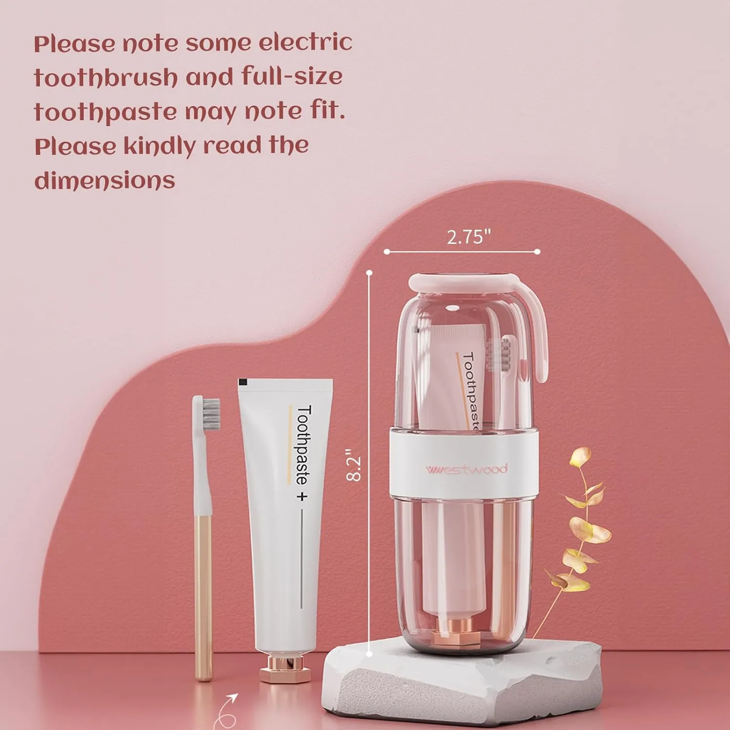 Luxury Transparent Green Plastic Travel Toothbrush Holder Case with Cover, Portable Travel Toothbrush Cup, Storage Container for School Camping Business Trip Bathroom