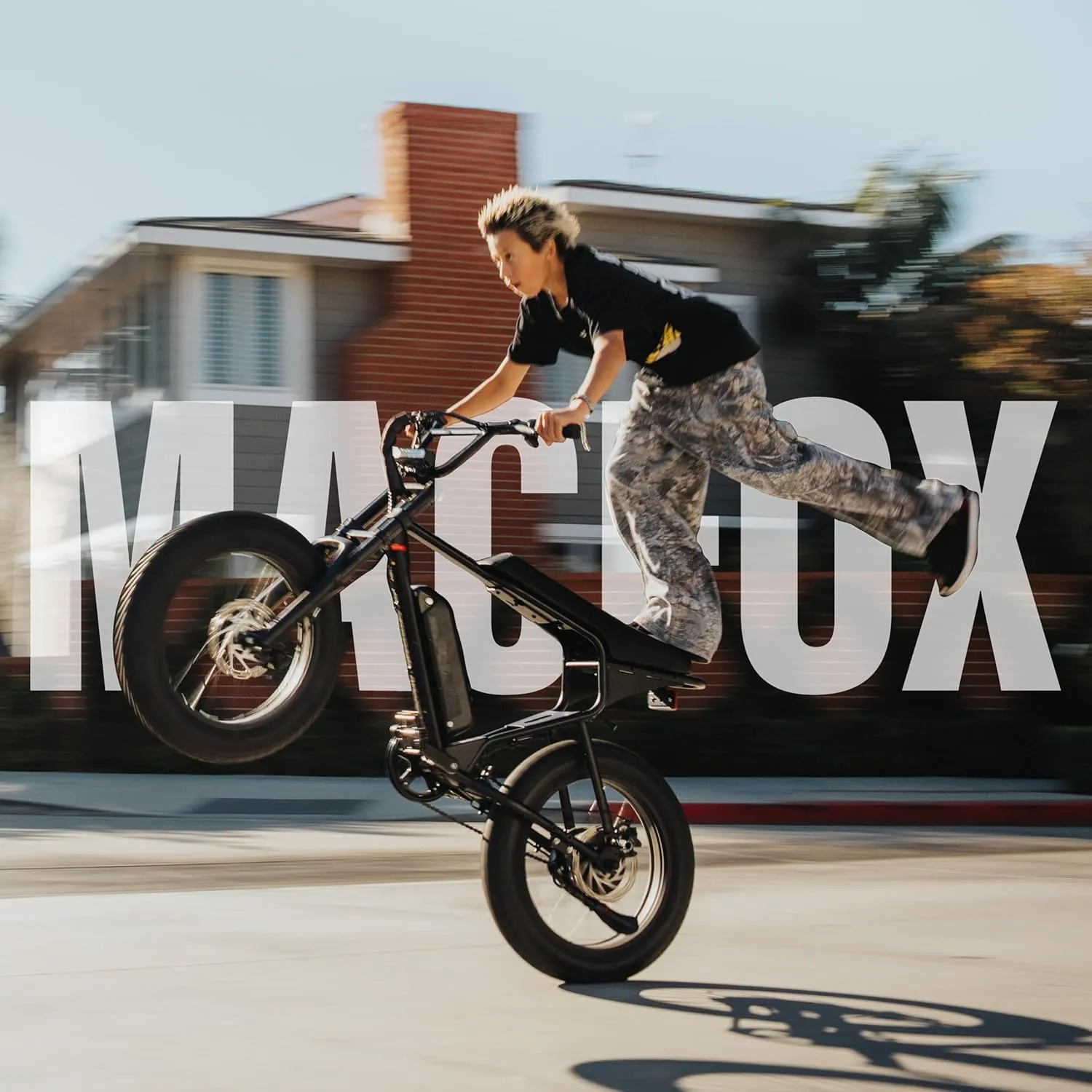 MACFOX Ebikes for Adults, 750W Electric Bike Wheelie 25 MPH Max Speed, 38 Miles Range, 20" Fat Tire E-Bike with Front Suspension, E-Bikes for Riding to School, X1S(Class-3)