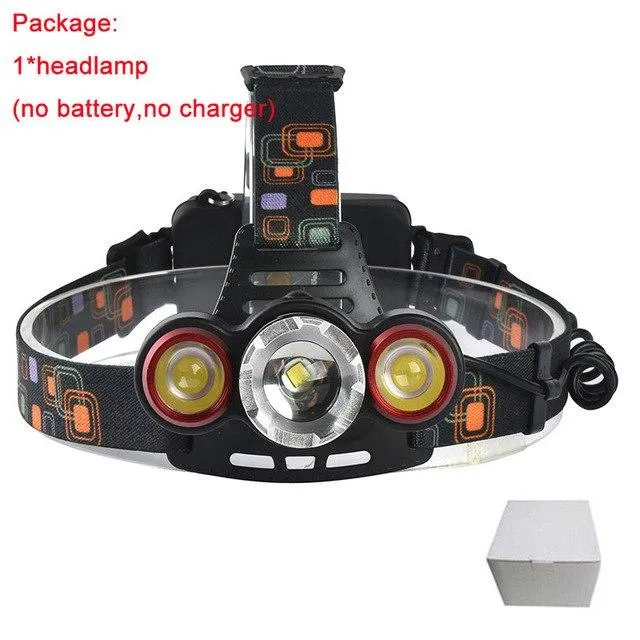 Maimu 15000Lm XM-T6x3 LED Headlight Flashlight Torch Camping Fishing Headlamp lantern   18650 Battery  Eu Charger USB Cable D14