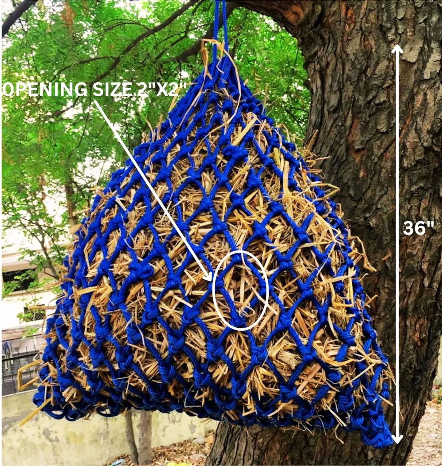 Majestic Ally 2”x2” Holes Highly Durable Very Sturdy 36" Hay Net with for Horses, Goat etc.