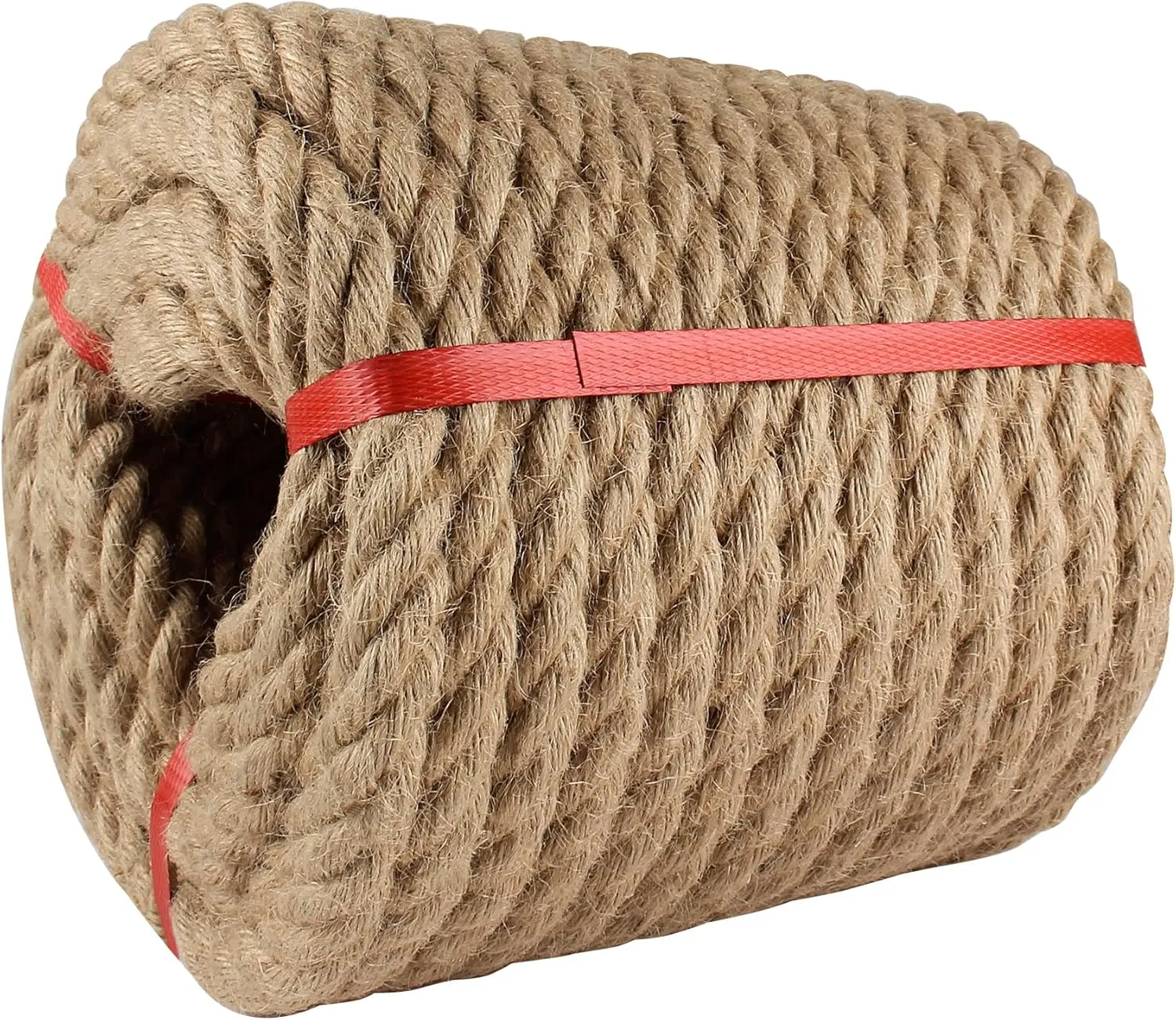 Manila Rope 3/4in x 50ft,Natural Hemp Thick Ropes,Large Decorative Nautical Rope,Twisted Manila Ropes Great for Gardening,Railings,Hammock