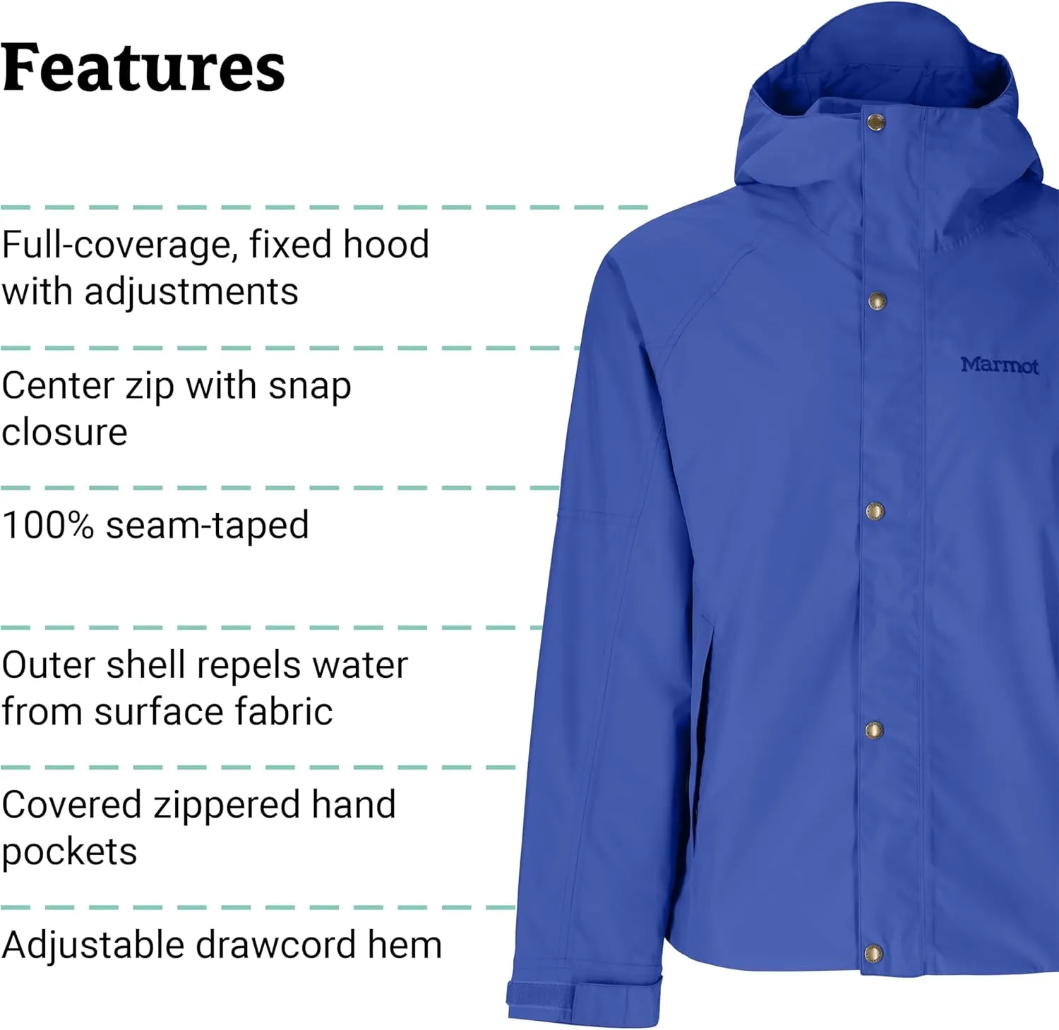 MARMOT Men's Cascade Durable & Waterproof Rain Jacket