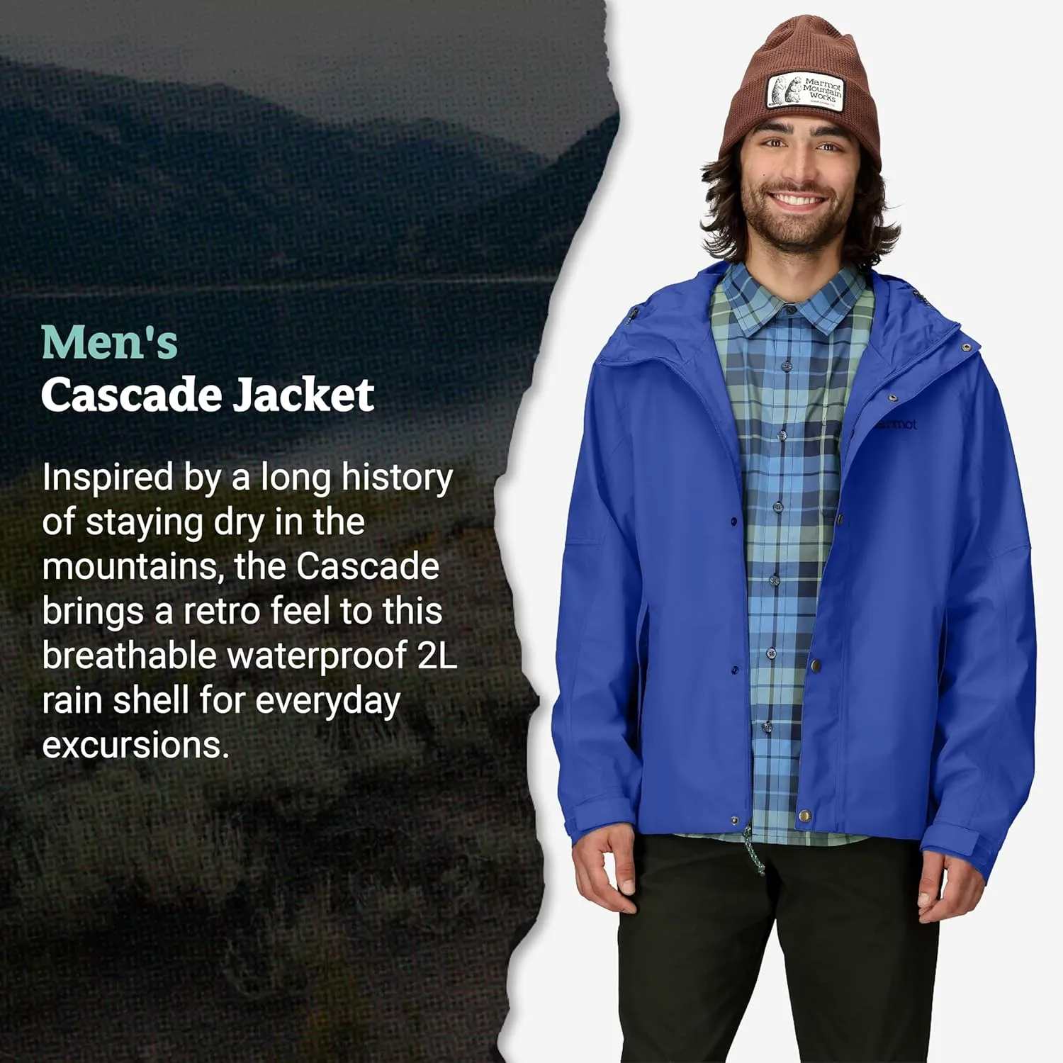 MARMOT Men's Cascade Durable & Waterproof Rain Jacket