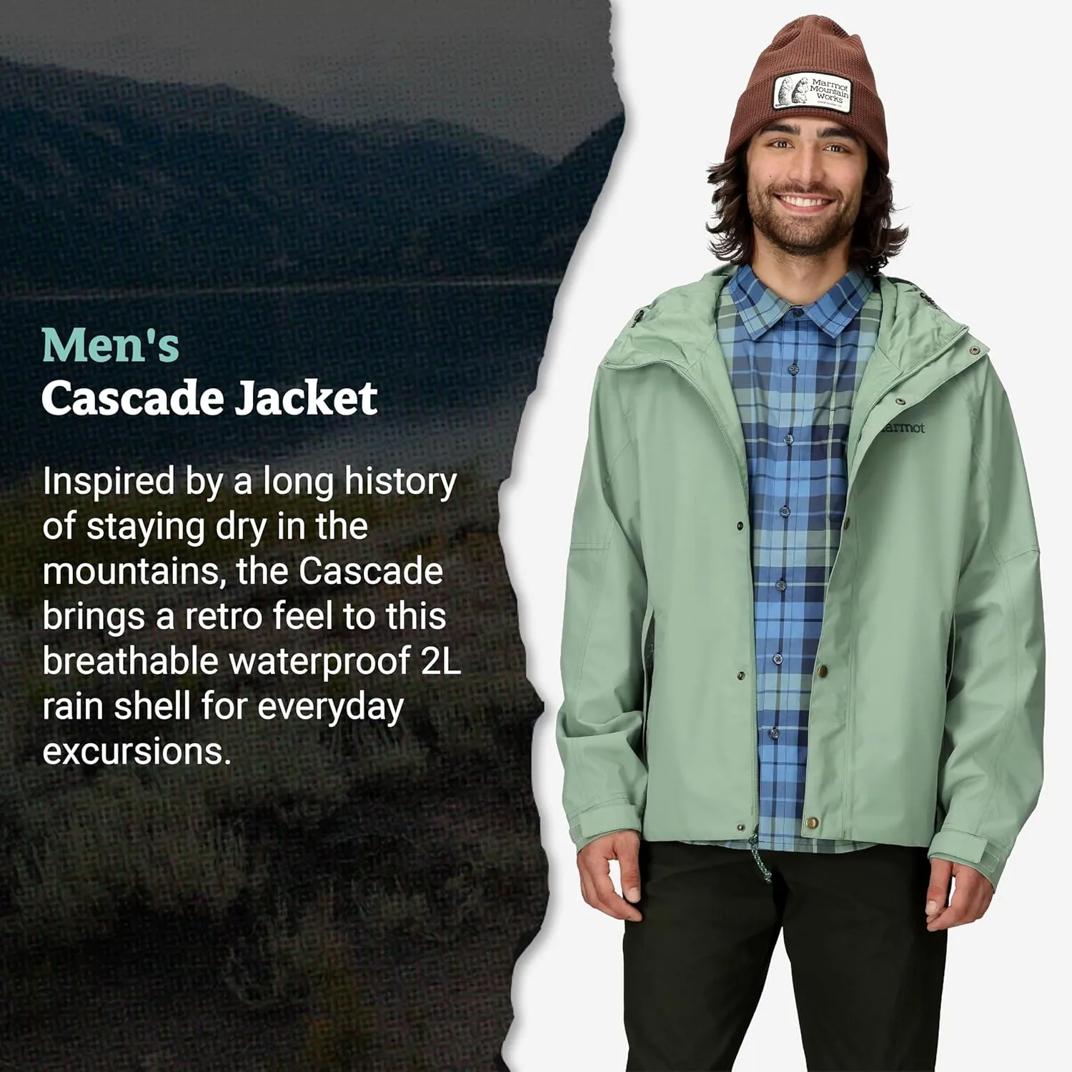 MARMOT Men's Cascade Waterproof Rain Jacket
