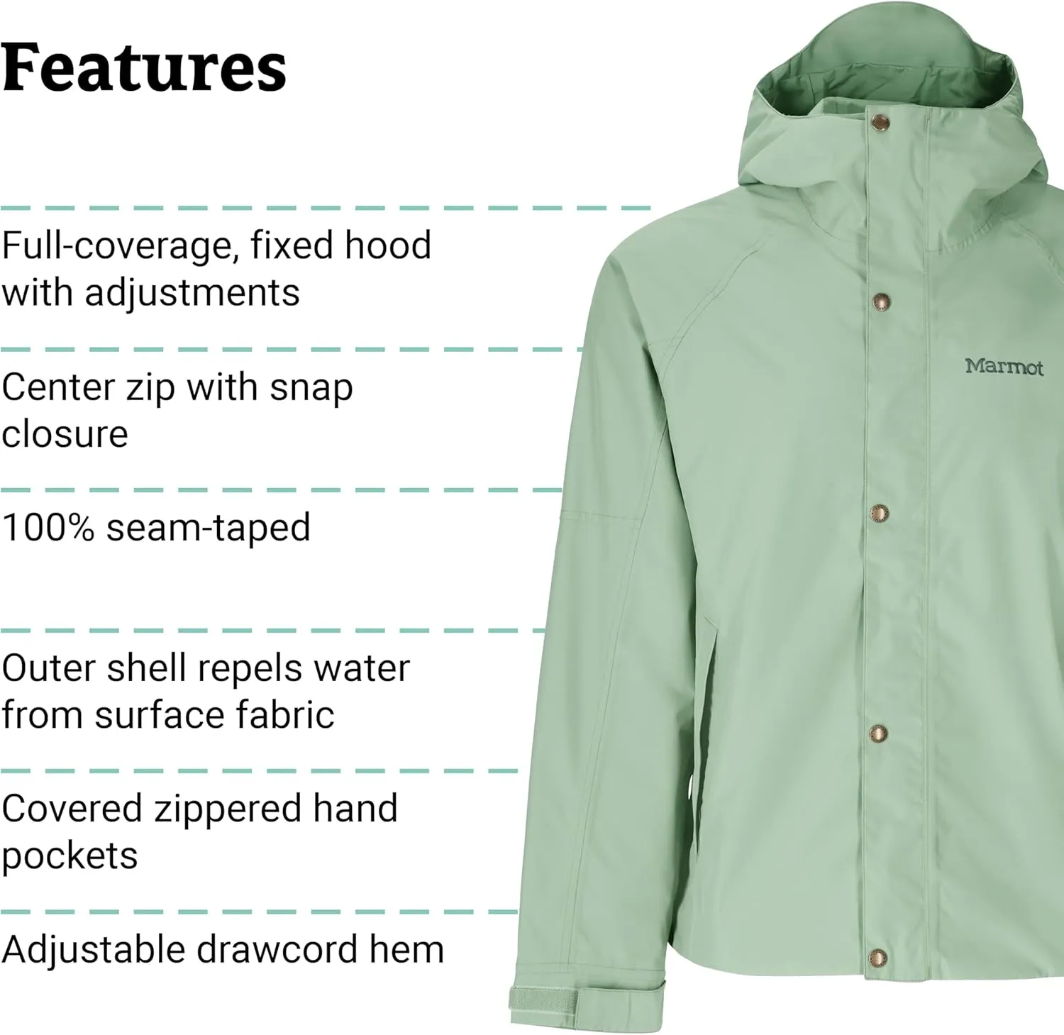 MARMOT Men's Cascade Waterproof Rain Jacket